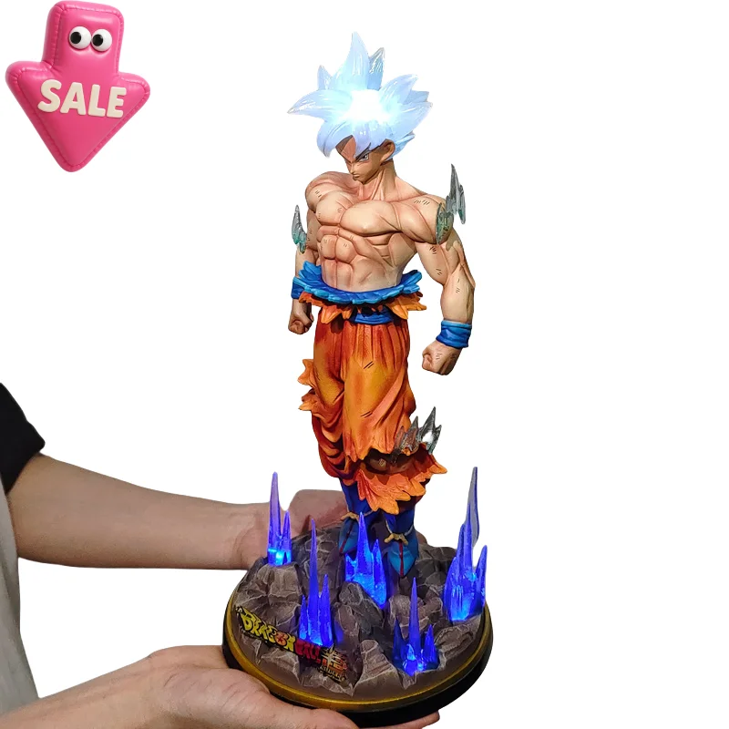 

32cm Dragon Ball Z Ultra Instinct Goku Figure Large Luminous Statue Toy Pvc Collectible Model Doll Gk Anime Figure Gifts