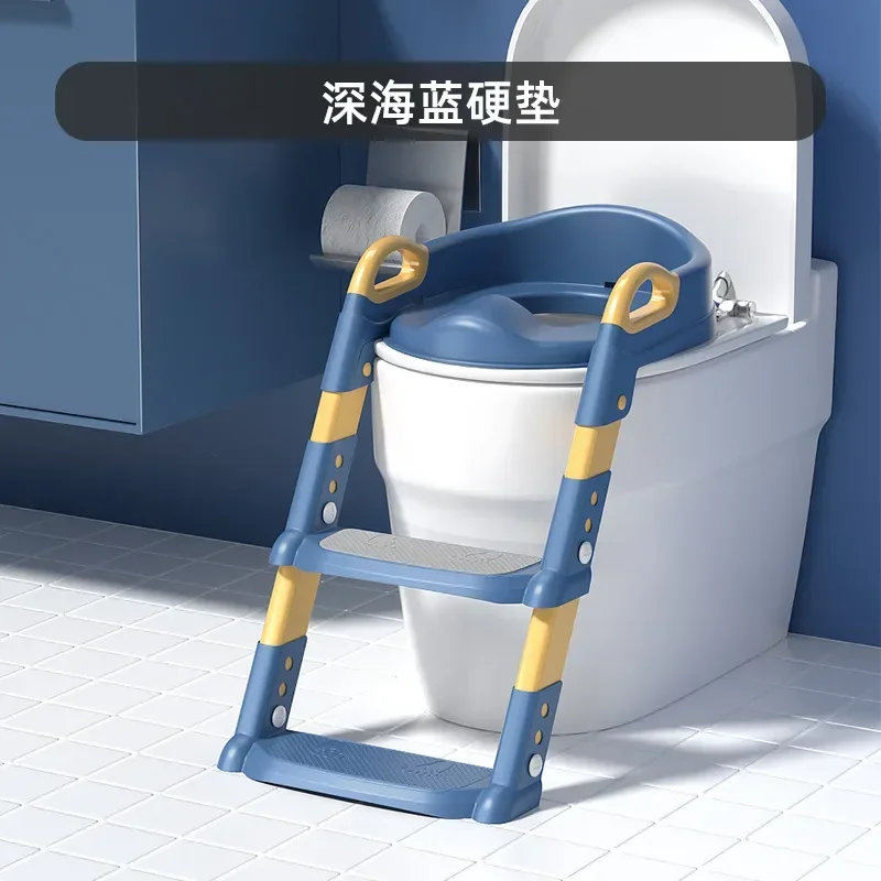 New stepped children's toilet with foldable footstool, multifunctional toilet for men and women, baby toilet for training