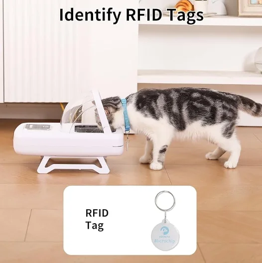 Microchip Smart Automatic Cat Feeder, 1.5L Selective Pet Food Dispenser, USB/Type-C Powered for Multi-Cat