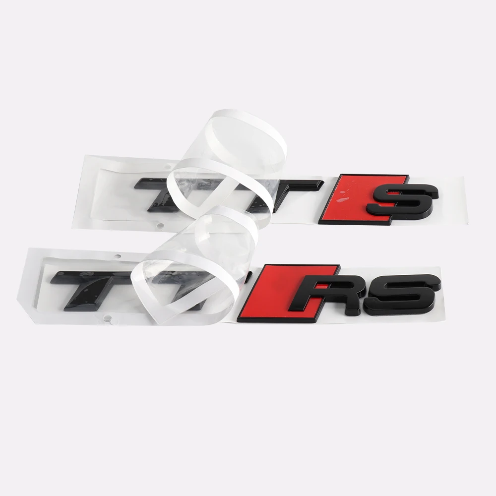 Car Styling 3D ABS TTS TTRS Letter Emblem Decals Car Body Rear Trunk Sticker Accessorie for Audi S TT RS Sline A3 A4 B8 8P 8V B6