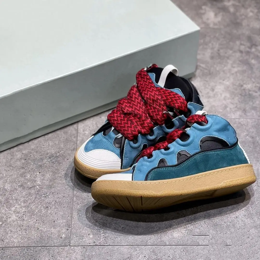 

Thick Sole Mixed Colors Casual Sneakers for Men Women Fashion Round Toe Lace Up Skateboard Shoes Outdoor Breathable Couple Shoes