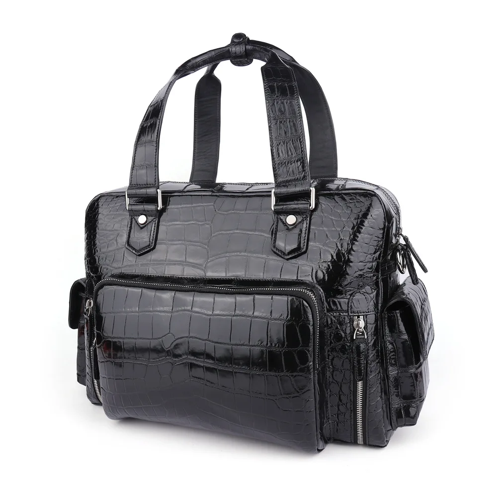 Sac de voyage portable en cuir véritable pour homme, sac de sport en plein air, sac en cuir d'alligator résistant à l'usure, grande capacité, 45, 2023