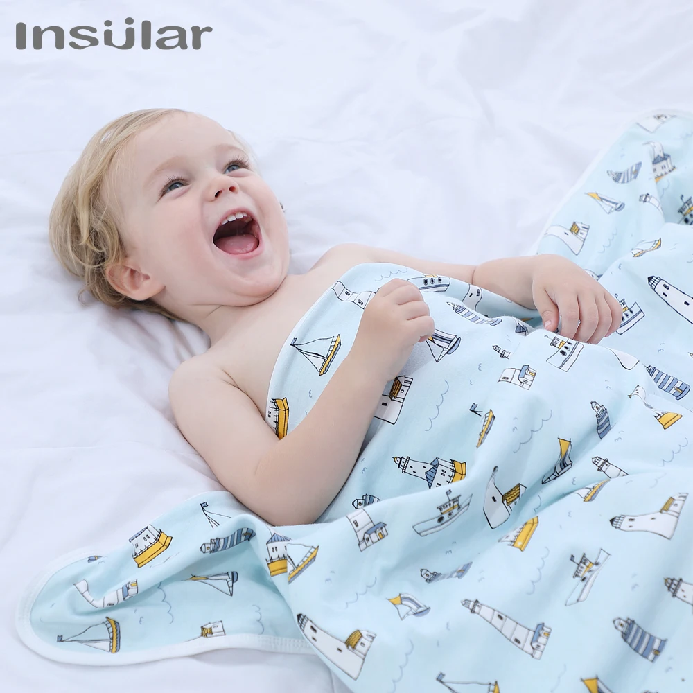 Insular Newborn Blanket Sleeping Blanket Cotton Children Swaddling Wrapping Soft Touch Blankets For Baby Blanket Bedding 93*93cm