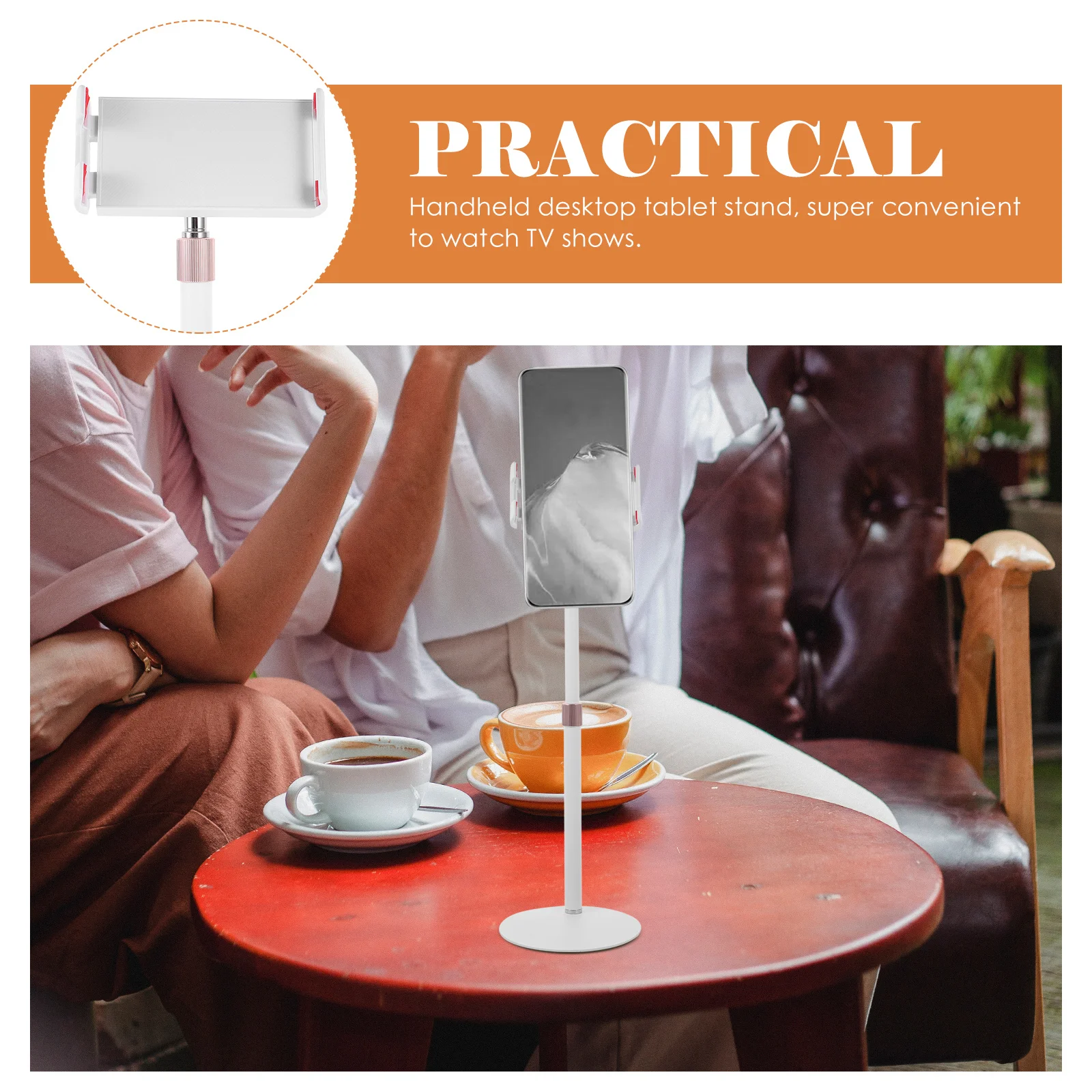 

1Pcs Adjustable Tablet Holder Desktop Phone Stand Thickened Durable White Universal Mobile Phone Support Rack for Video Watching