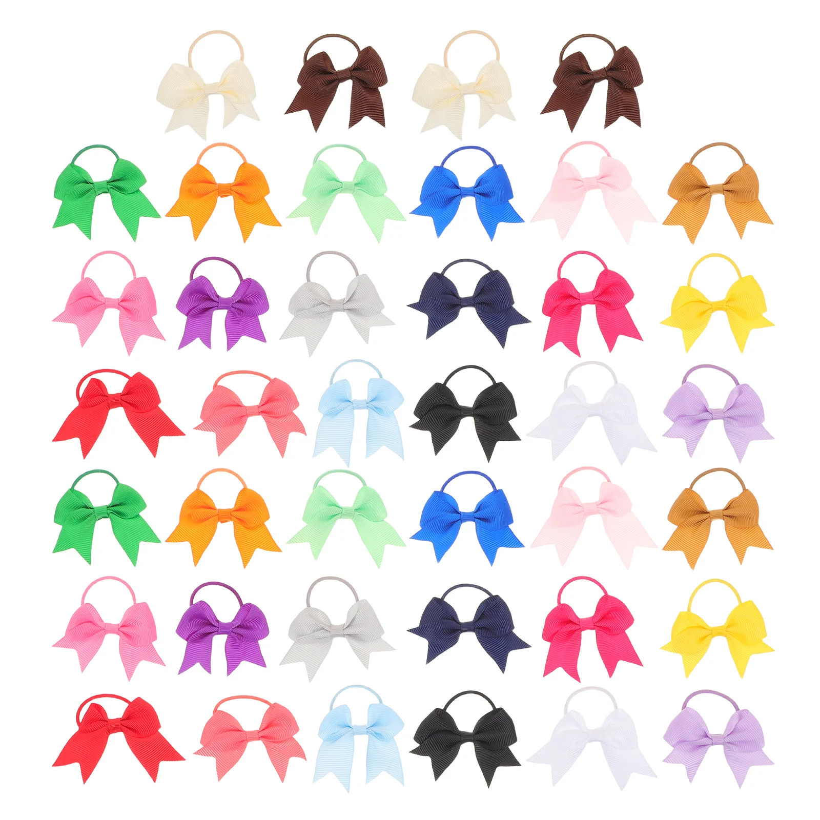 

20Pairs Baby Bow Hair Bands Soft Elastic No Damage Bowknot Ponytail Holders for Toddlers Girls Bow Ponytail Holder