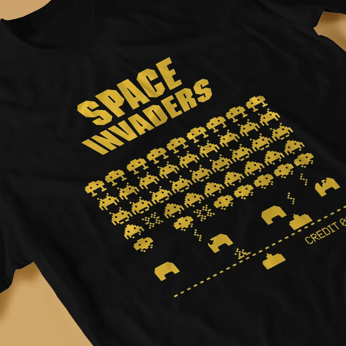 Novelty Game T-Shirts for Men Crew Neck Pure Cotton T Shirts Space Invaders Short Sleeve Tee Shirt Birthday Gift Clothing