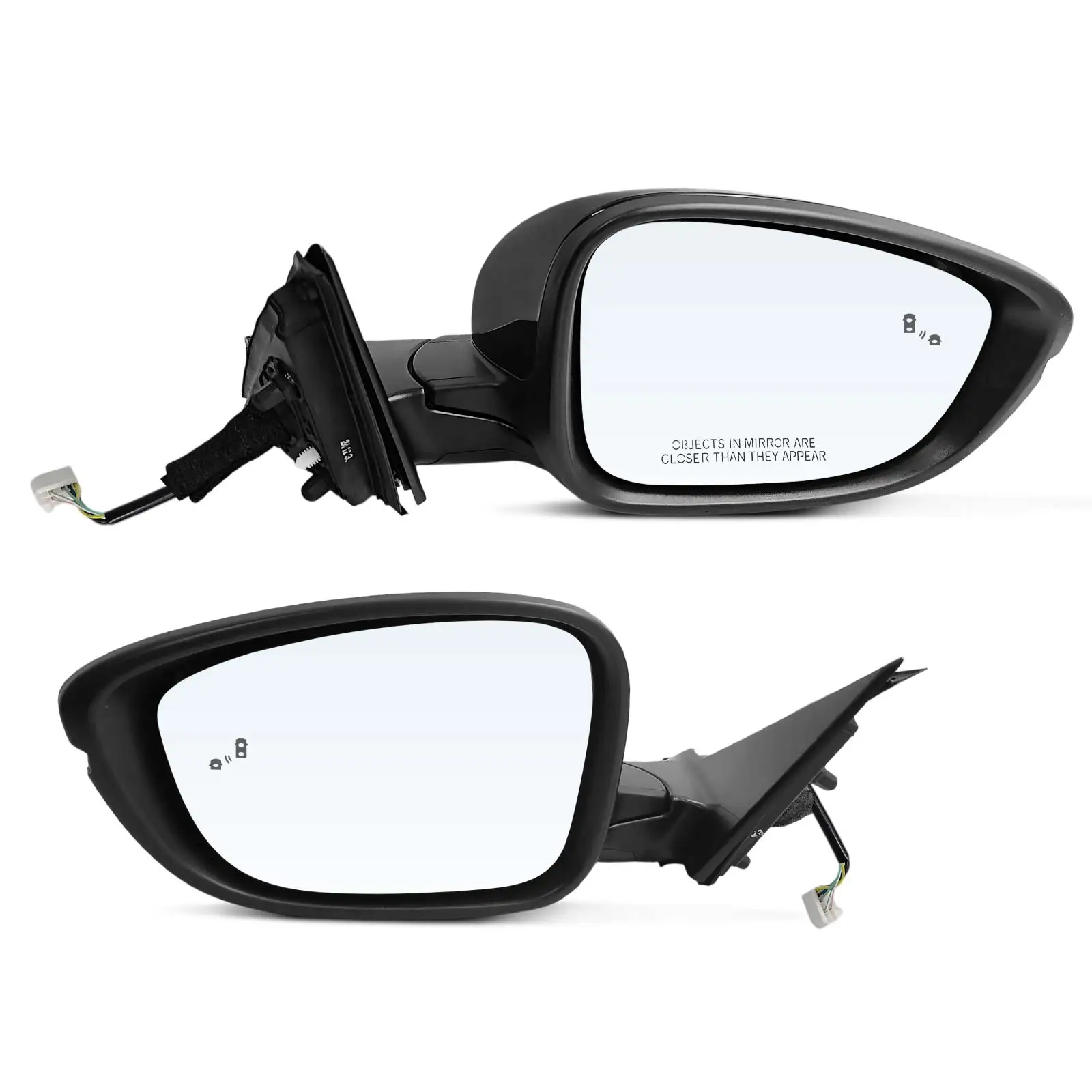 A-Premium Pair Power Door Mirror for Honda Accord 2023-2024 Manual Folding Blind Spot Detection Turn Signal Light Heated