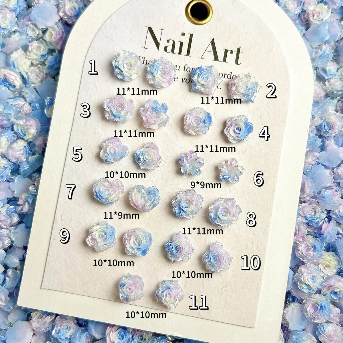 Fleurs en résine tricolores de rêve minimalistes, décorations pour Nail Art, créatif, lumineux, doux, cœur, fleur, Rose, Lotus, breloques pour ongles, DIY