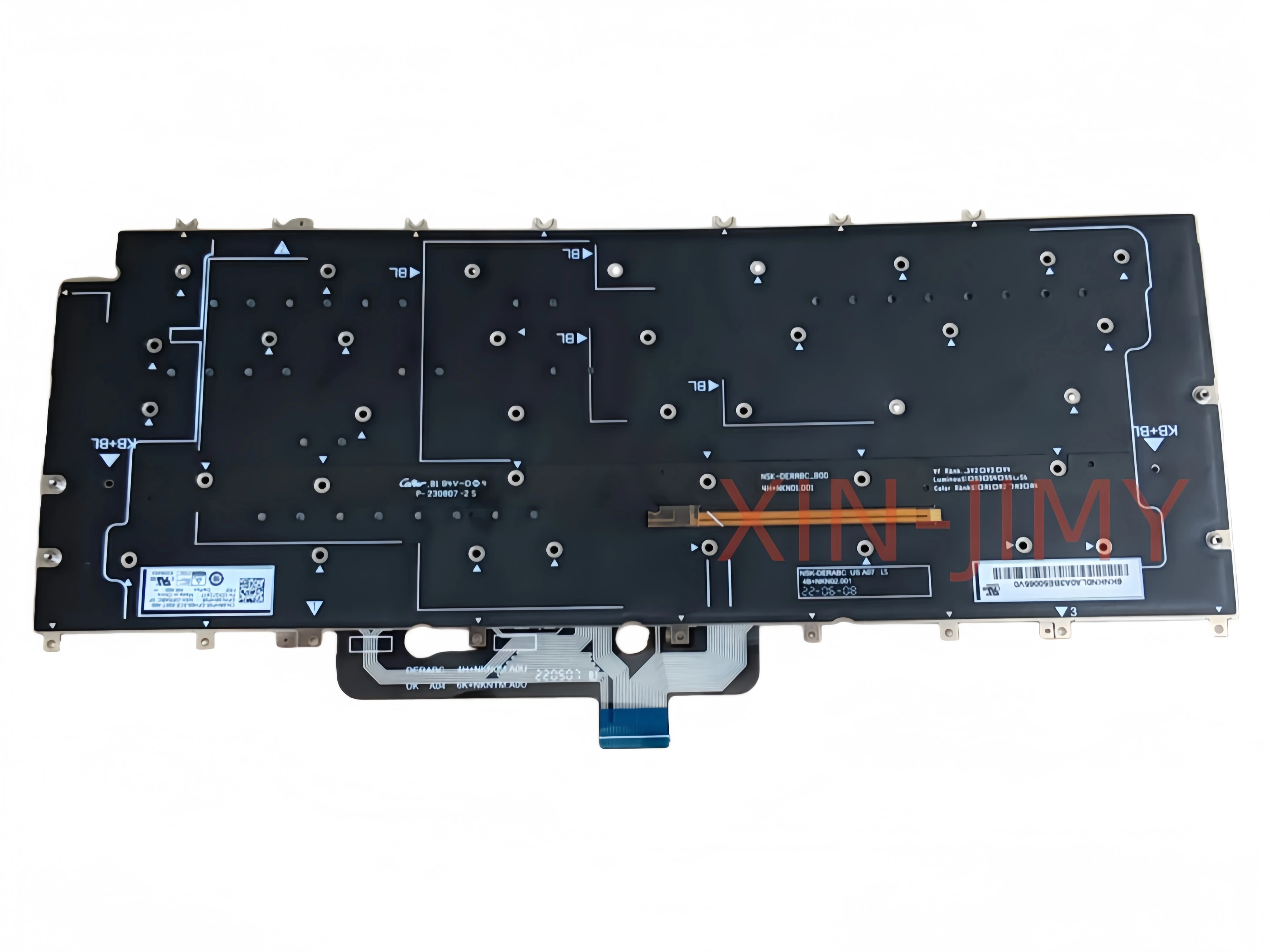 Layout francese con tastiera portatile blu retroilluminata per notebook Dell XPS 13 9315