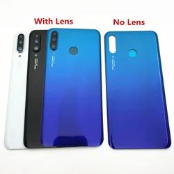 For Huawei P30 Lite Nova 4e P30Lite Rear Door 3D Panel Housing Case Adhesive +Camera Lens Replace Glass Battery Back Cover