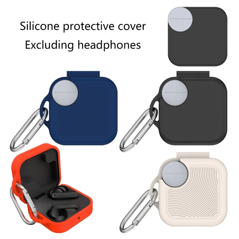 4 Colors Silicone Protective Cover Housing for Nothing CMF Buds Pro 2 Headphones Accessories Portable Earphones Case with Hook