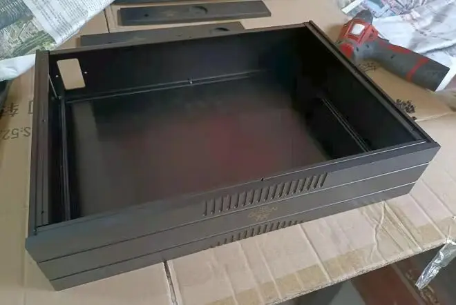 هيكل مكبر للصوت من فئة الألومنيوم الكامل ، الضميمة HiFi ، صندوق أمبير Gryphon ، 430x90x308mm