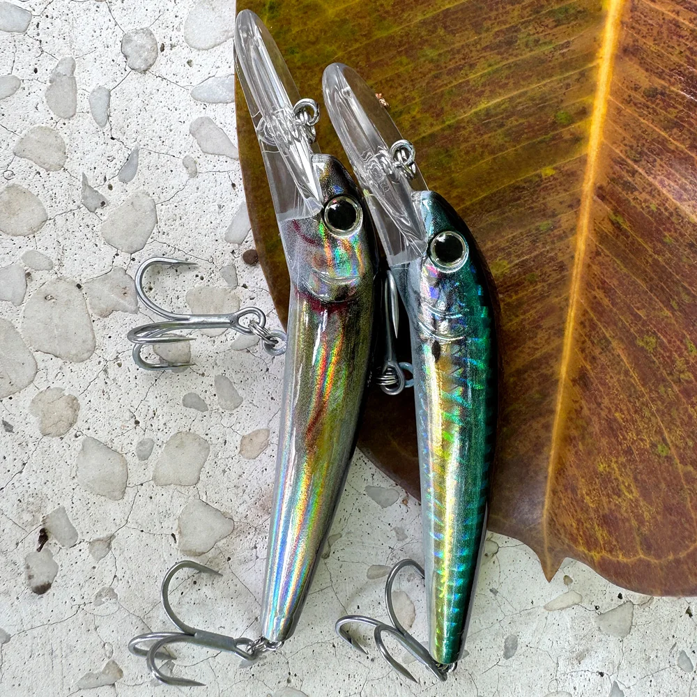 GOBAIT Tieftauchender Minnow-Köder 8,5g/80mm 17,5g/112mm Long Bill Crankbait 3D-Augen Harter Angelköder für Barsch, Hecht, Forelle, Salzwasser – Detail 7