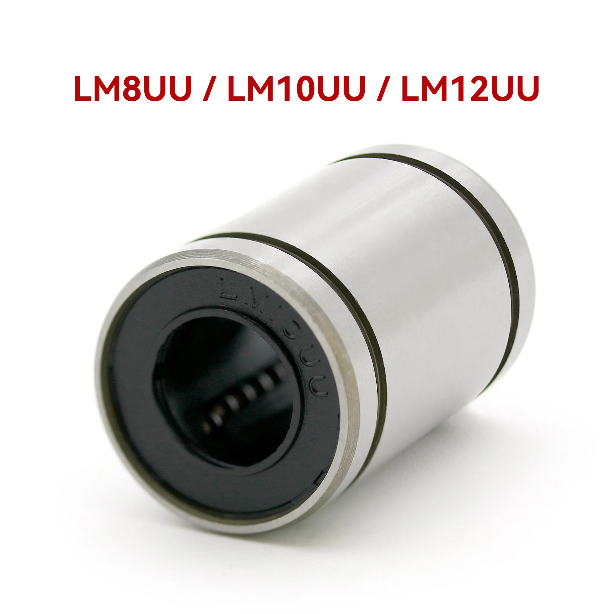 LM8UU LM10UU LM12UU Linear Ball Bearings 8mm 10mm Carbon Steel for CNC Machine 3D Printer