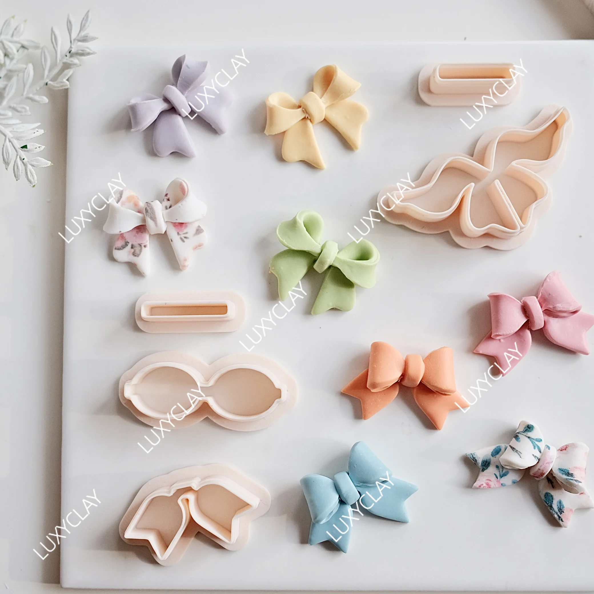 2Pcs/3Pcs Set Bows Shape Polymer Clay Earring Cutters, Spring Dangle Bowknot Clay Cutters for DIY Hair Clip Jewelry Making