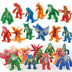 12 pcs no-repeat Q-version Anime King Of The Monsters Articulation VINYL Godzilla PVC Action Figures Model Children Toys Gift
