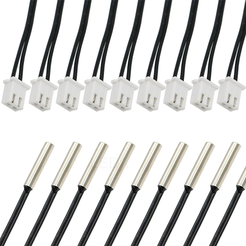 Sensor de Temperatura do Termistor Impermeável Sonda do Cilindro com Fio 4×20 mm Precisão de 10k Ohm 3435 Ntc 1pc