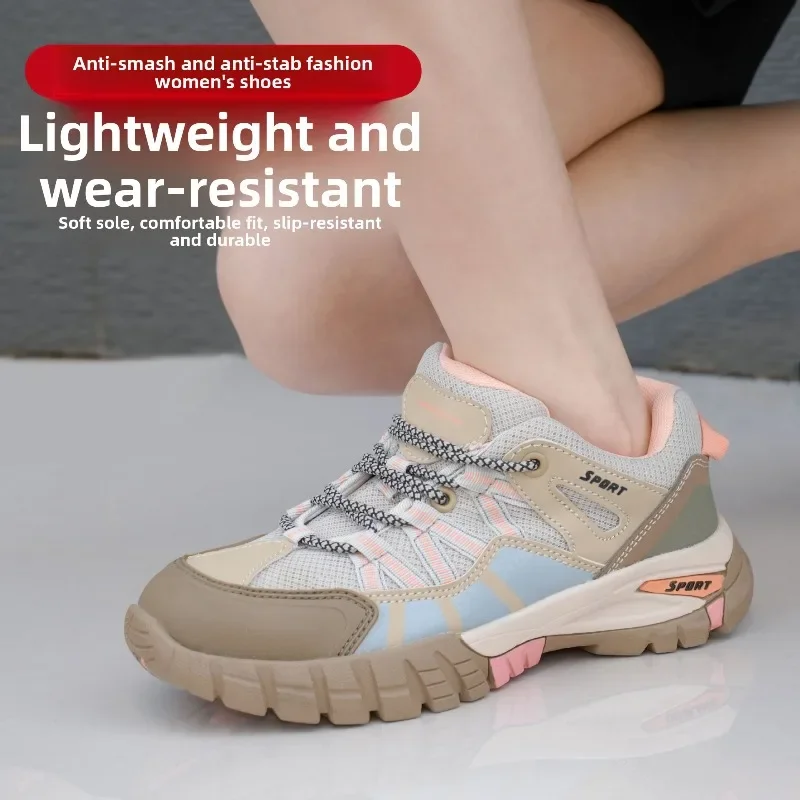 Women's Anti Smashing Lightweight Hiking Shoes, Anti Slip, Wear-resistant Stab Resistant Insulated Safety Shoes Men's Work Shoes
