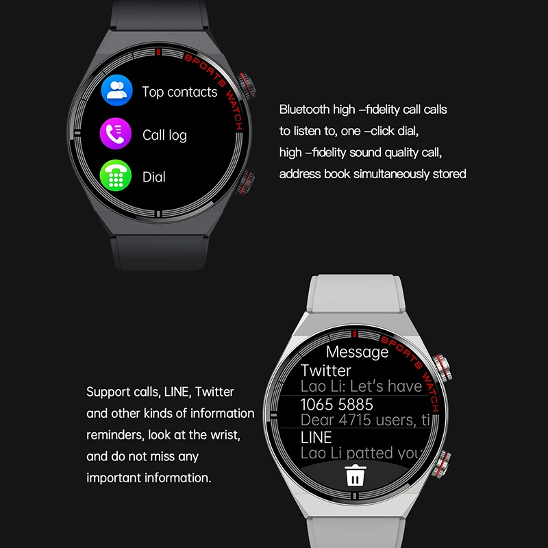 Blue Tooth Call Smart Watch Men ECG PPG 100+ Sports Mode NFC Smartwatch GPS Interconnection Waterproof IPS For IOS Android Gifts