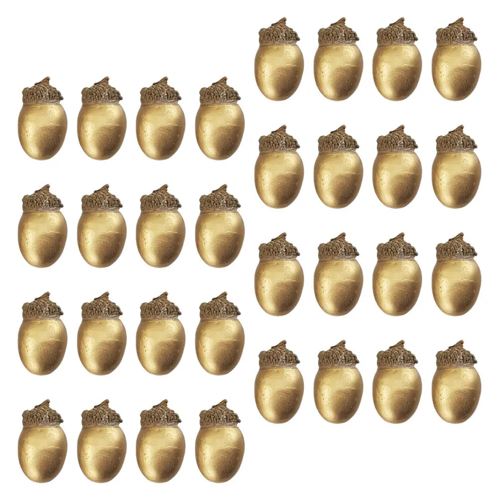 

50Pcs Simulation Acorn Small Pine Cones Xmas Decor for Table Centerpiece Holiday Crafts and Festive Home Decoration