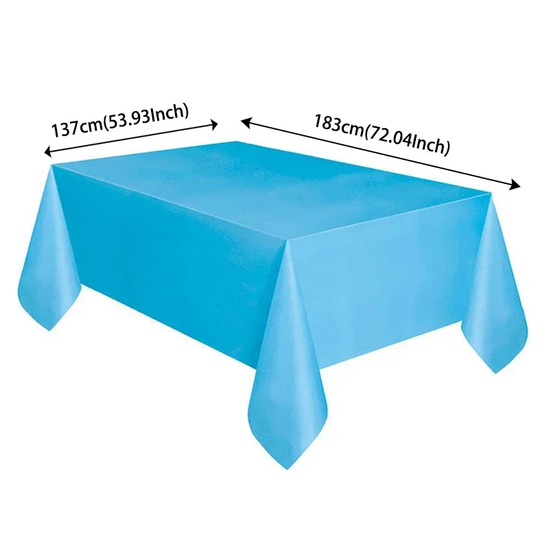 1PC Reusable Tablecloths 137x183cm Plastic Dining Table Cover Cloth for Parties Picnic Camping Disposable Tablecloths скатерти