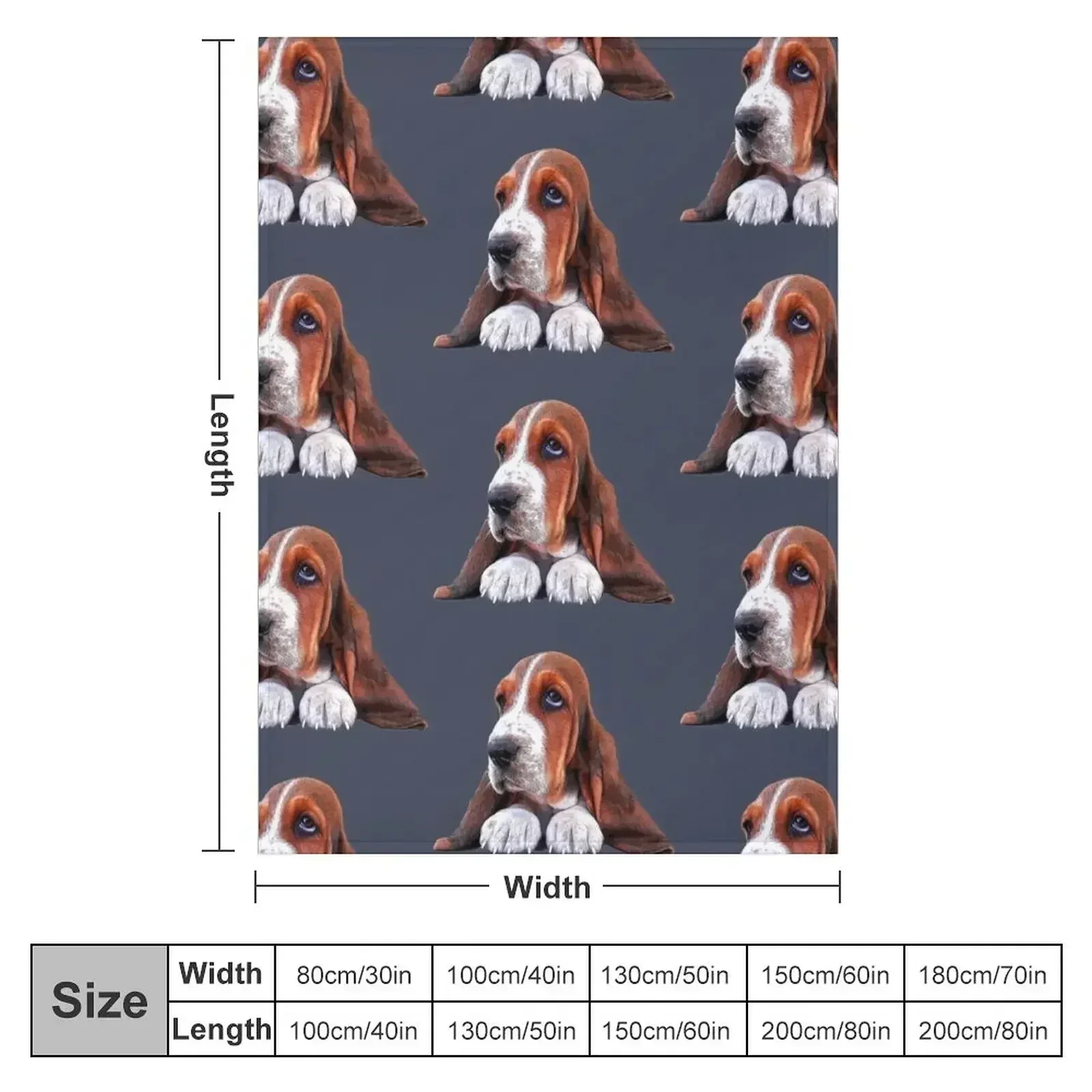 Basset Hound Puppy Dog Throw Blanket Summer Custom Personalized Gift for sofa Loose Bed Fashionable Blankets