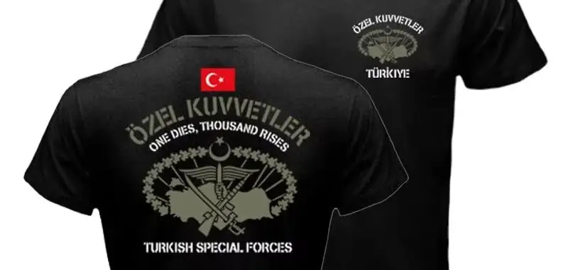 

Turkish Special Forces Özel Kuvvetler Maroon Berets Bordo Bereliler T-Shirt 100% Cotton O-Neck Short Sleeve Casual Mens T-shirt