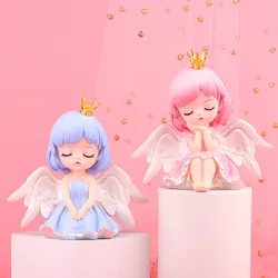 Cute Angel Figure for Home Decoration Cute Figureines Hand-made Gift Desktop Birthday Accessories