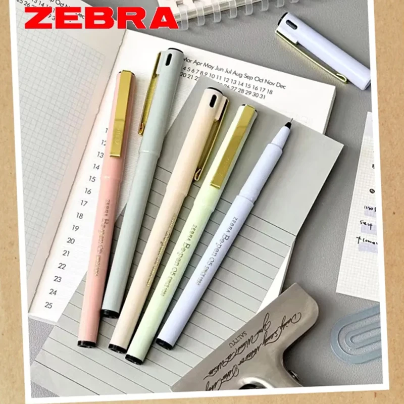 ZEBRA Gold Tracing Limited Classic Gel Pen 5 Morandi Rod 0.5mm Needle Tip Journaling Pens Planners Writing Enthusiasts Supplies