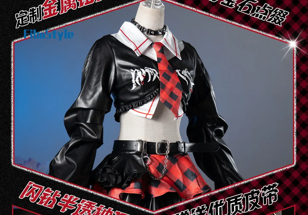 

Костюм для косплея Асуки из «Евангелиона» в стиле рок-группы, униформа для аниме-вечеринок, одежда для ролевых игр на Хэллоуин