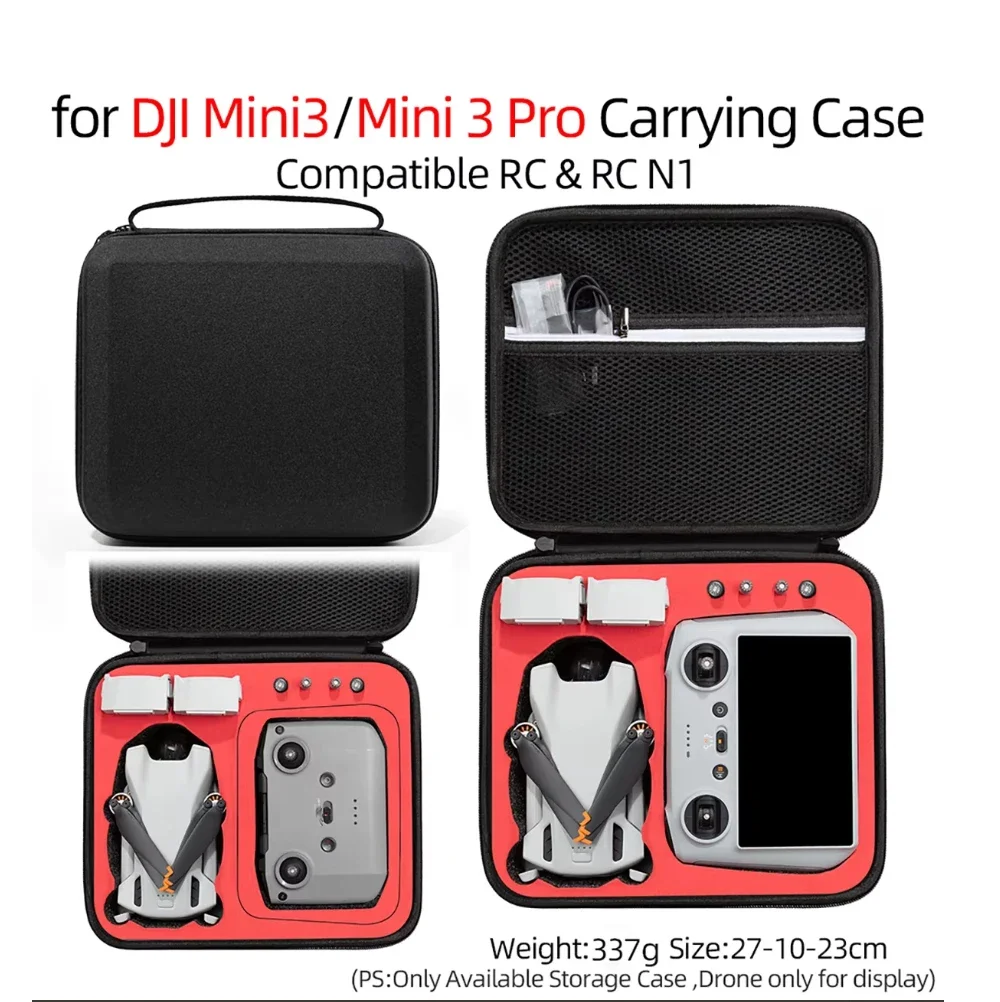 収納袋 DJI Mini 3 Pro/Mini 3 ドローンリモコンポータブルボックス