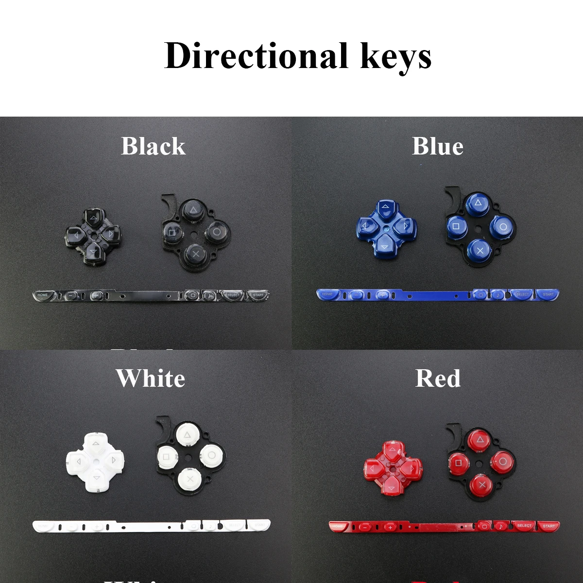 YuXi Plastic Button Frame On/ OFF Power Button Strip & D-pad Direction Key Home Select Start Button for PSP 2000 PSP2000