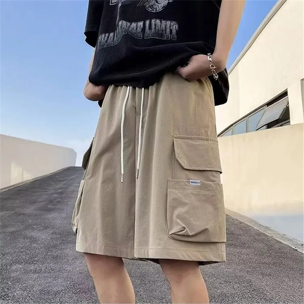 

Summer Street Style Shorts Women American Trendy Workwear Shorts Large Pocket Shorts Loose Straight Y2k Sports Five Point Pants