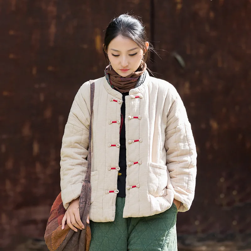 

2025 Winter Textured Quilted Coat: Vertical Stitching, Soft Stand Collar & Frogs.