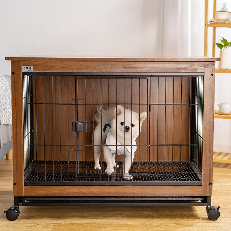 

Wooden Dog Cage Pet Kennels Home Furniture Indoor Dog Houses Fence House for Dogs Modern Universal Dog Villa Creative Cat House