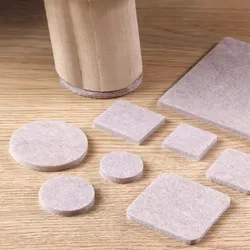 72pcs Felt Chair Leg Pads Furniture Feet Self Adhesive Thicken Mute Anti-Slip Mat Wood Floor Protector Pads Doorknob Bumper Pad