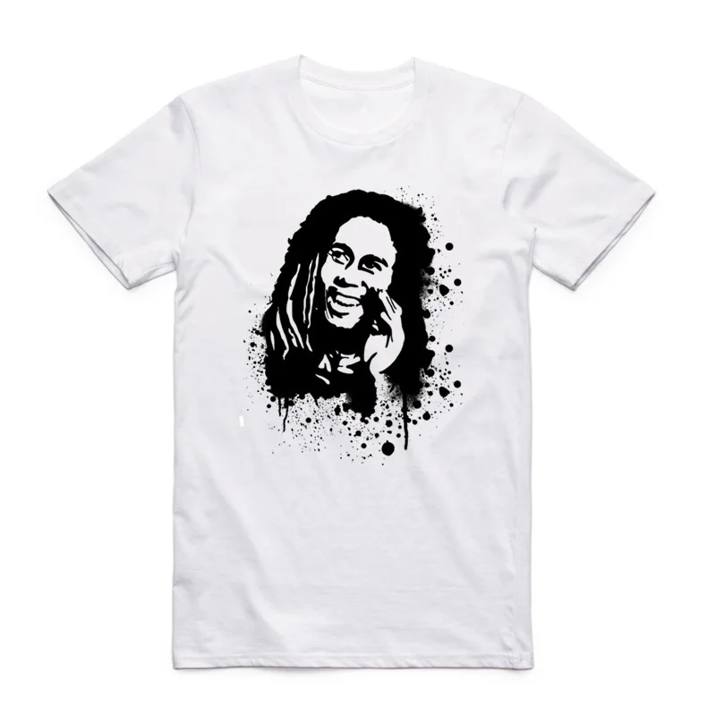 Asian Size Men Women Printing Bob Marley Fashion T-shirt O-Neck Short Sleeves Jamaica singer Reggae Rastafari T-shirt HCP4118
