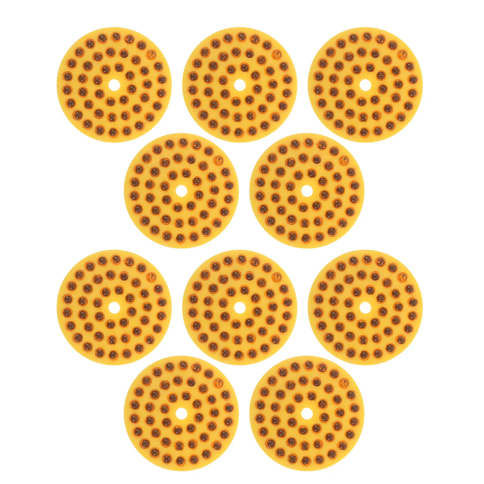 10Pcs Road Reflectors Pavement Markers 1.57x1.5 Inch Yellow Round Reflective Driveway Markers for Safety Guidance