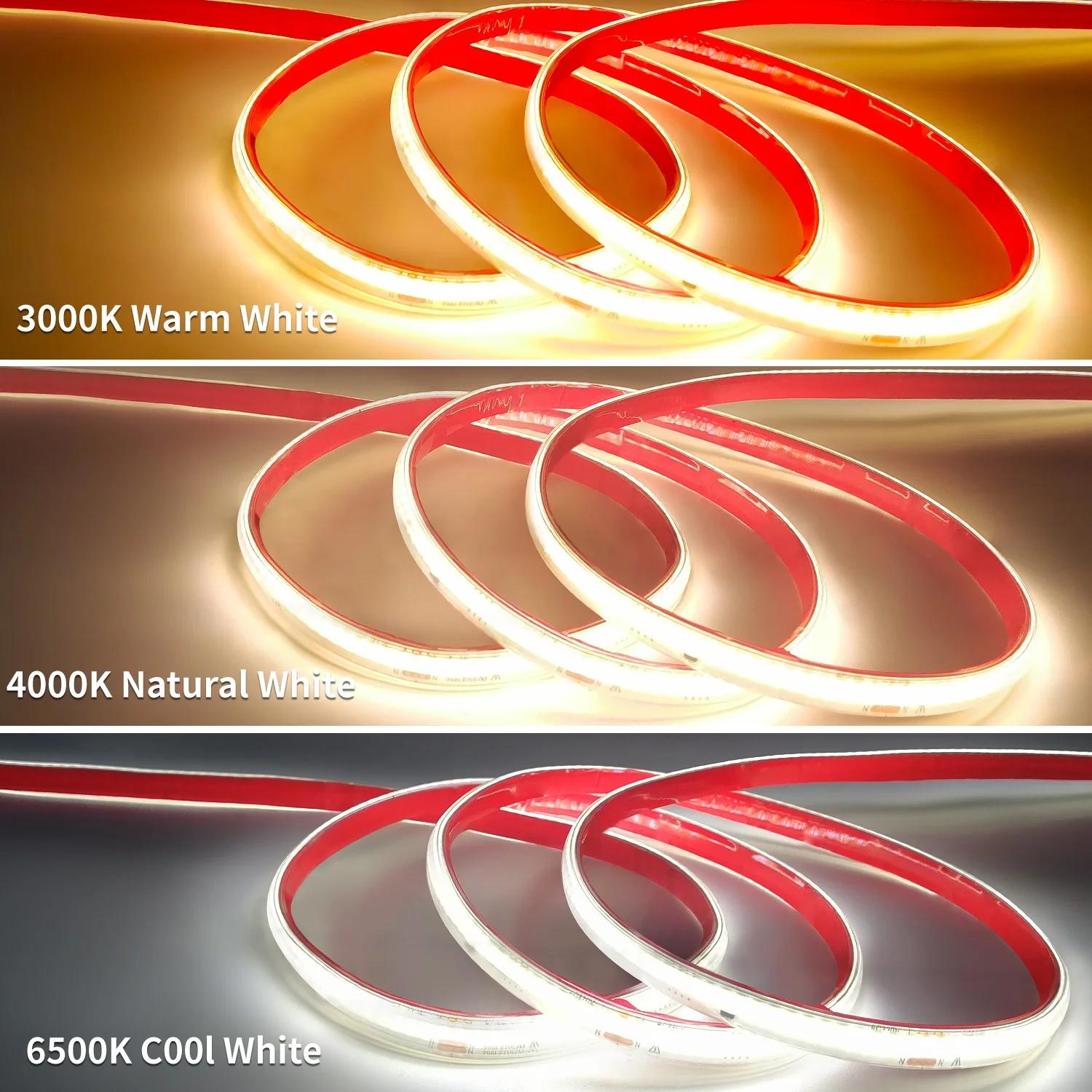 220 فولت السوبر مشرق COB LED قطاع ضوء IP65 مقاوم للماء مرنة LED الشريط 296 المصابيح/م غرفة خطية المطبخ الإضاءة في الهواء الطلق 230 فولت #3