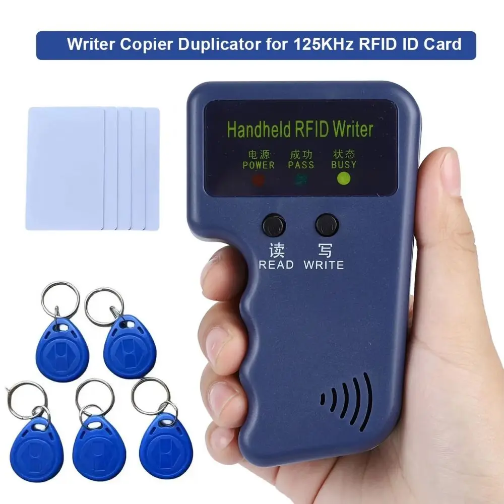 Programmable ID Card Handheld Duplicator Low-frequency Rewritable 125KHz Reader Replicator Waterproof Handheld Design