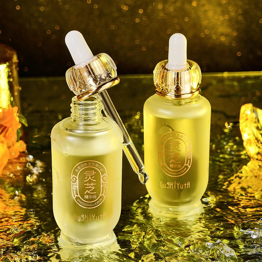 High Luxury Nourishing Ganoderma Lucidum Essence Moisturizing Tighten Facial Contours Fades Fine Lines Face Serum Skincare