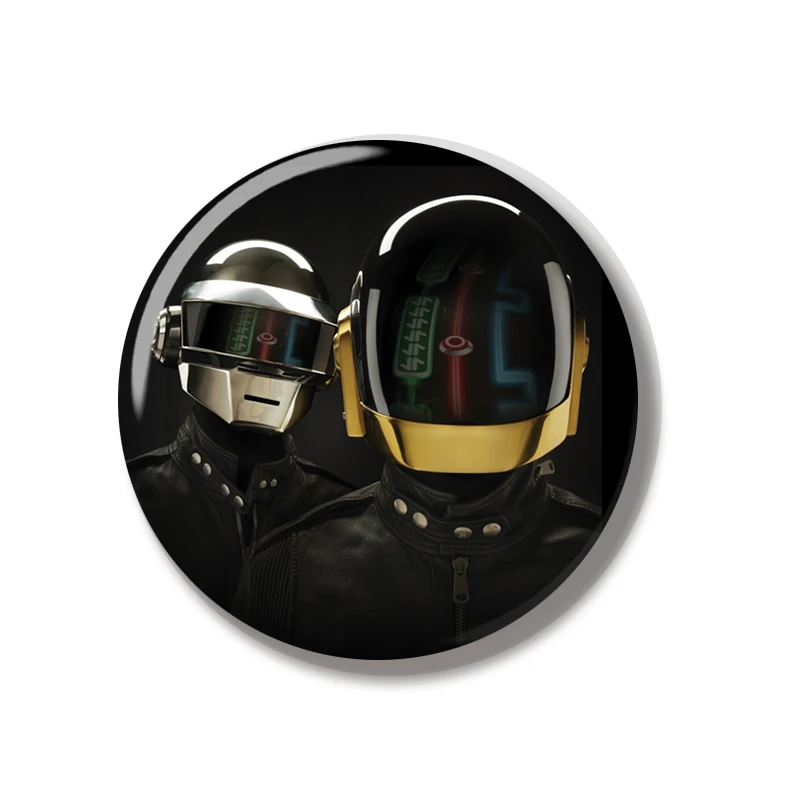 44MM Daft Punk Random Access Memories Album Cover Pin Soft Button Pin Jewelry Creative Badge Brooch Hat Bag Backpack Decoration