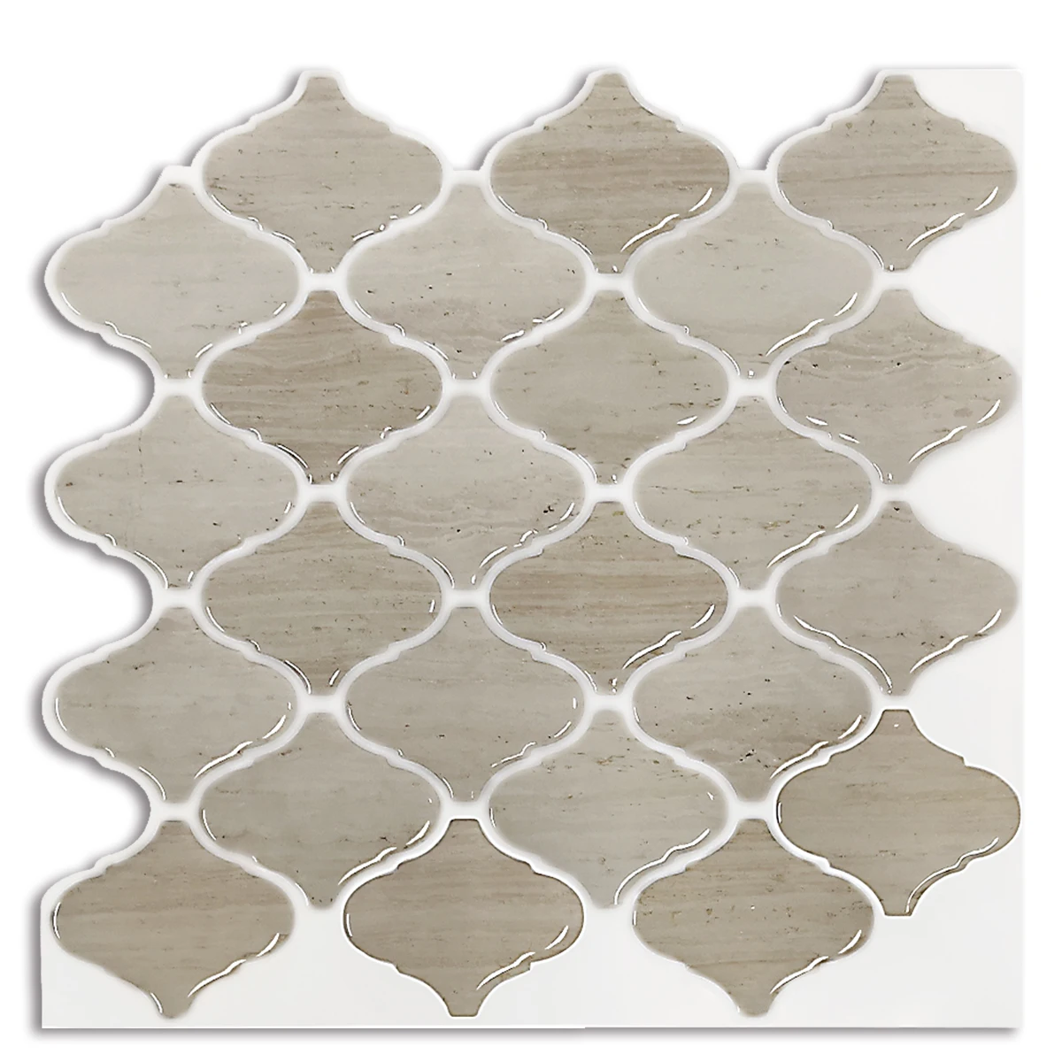 

Vividtiles Factory Outlet High Quality Vinyl Self Glue Decor Sticker Peel and Stick 3D Lantern Mosaic Wall Tiles
