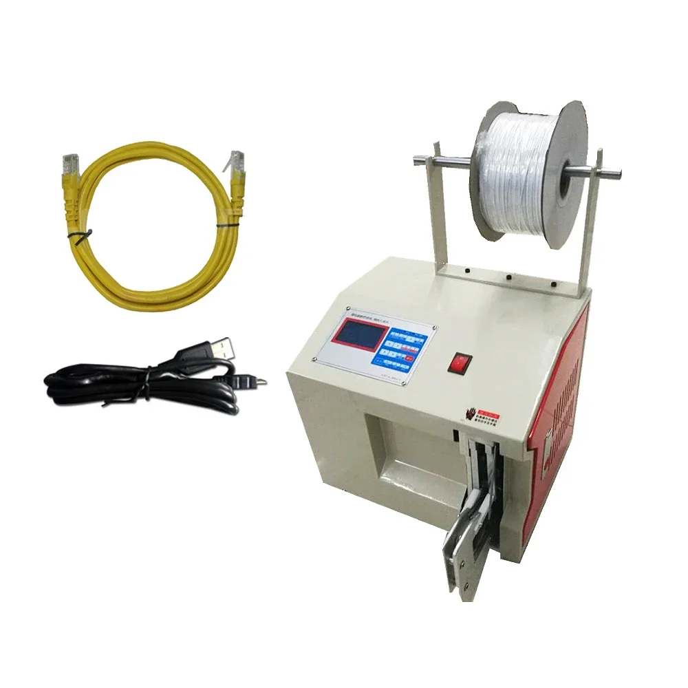 

Factory sale Semi Automatic Electric Wire Coiling Tying tie Winding Machine USB data cable Binding tool