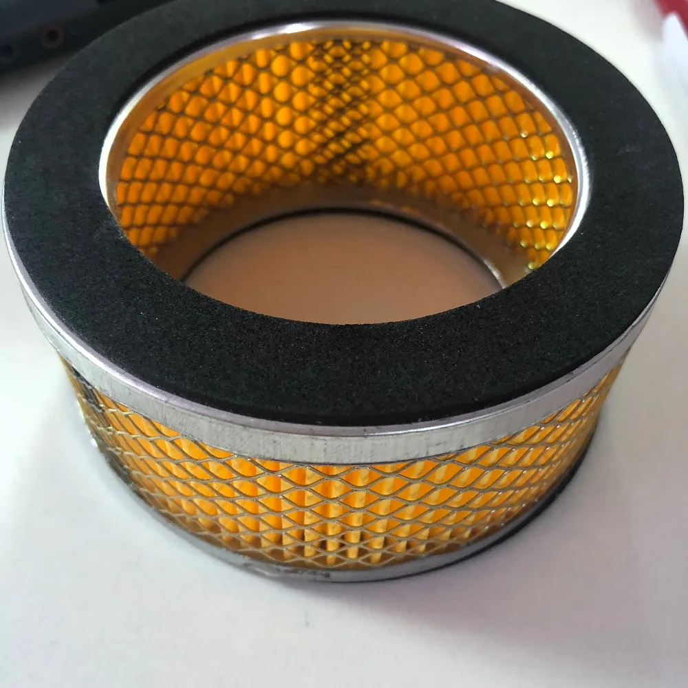 Air Compressor 75mm Inner Dia Cylindrical Muffler Filter Yellow