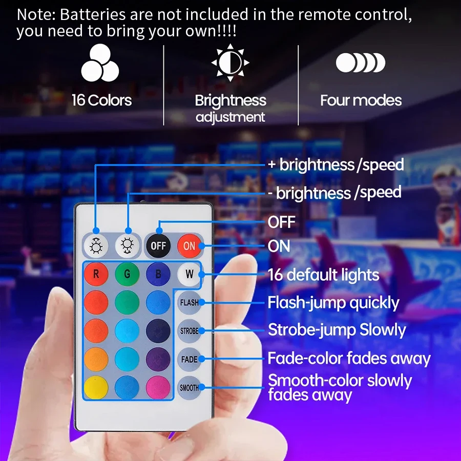 Smart LED Light Strip with Built-in Microphone and Music Sync, USB Powered, Wireless App and Remote Control, Multiple Sizes for