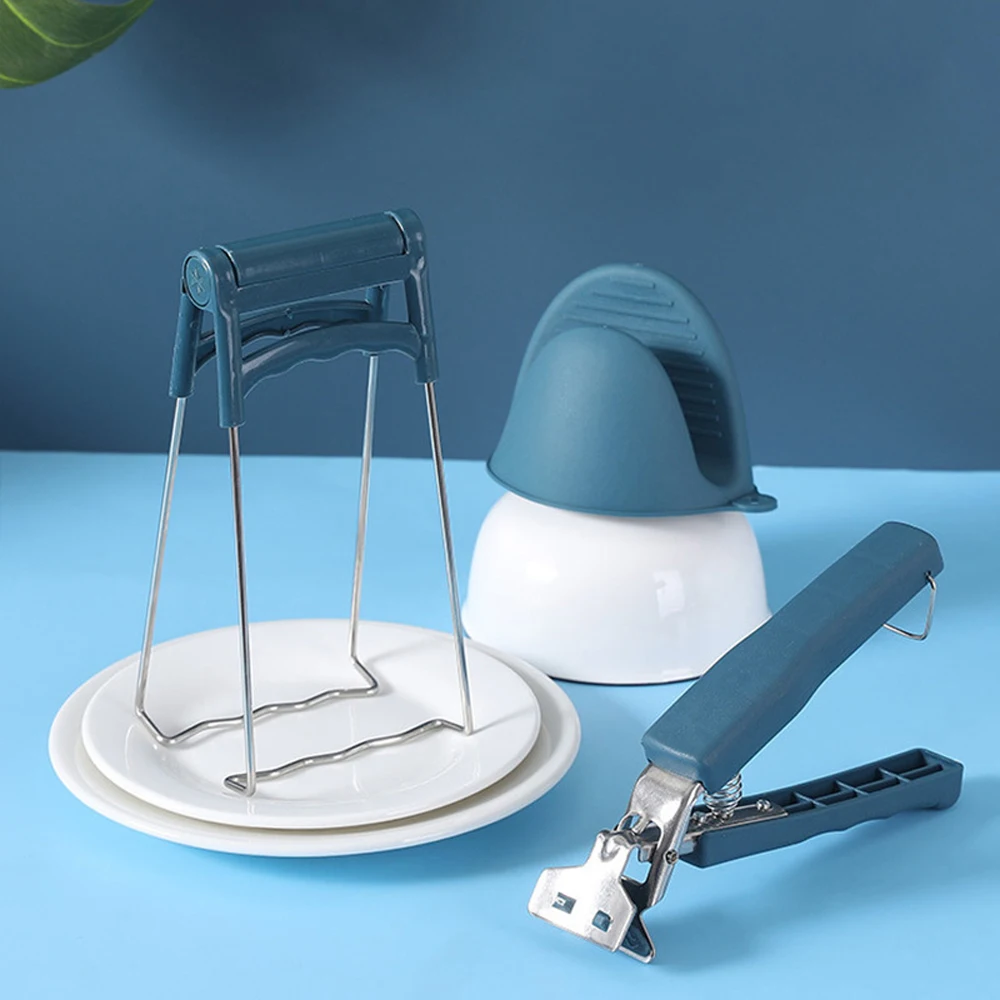 

Anti-scalding Clip Dish Clamp Steamer Gripper Silicone Gloves Microwave Oven Tray Non-Slip Pan Gripper Clip Kitchen Accessories