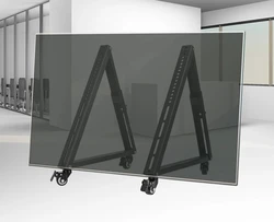 1 Pair Rolling TV Stand, Mobile TV Stand with Wheels for 32-55 Inch LED, LCD, Flat&Curved TVs, Angle Adjustable TV Cart 티비 받침대