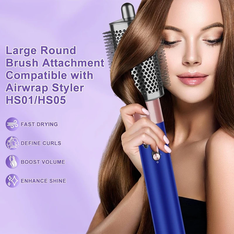 Acessório difusor grande escova de volume redonda para dyson airwrap hs01 hs05 ferramentas de estilo de ferro de ondulação