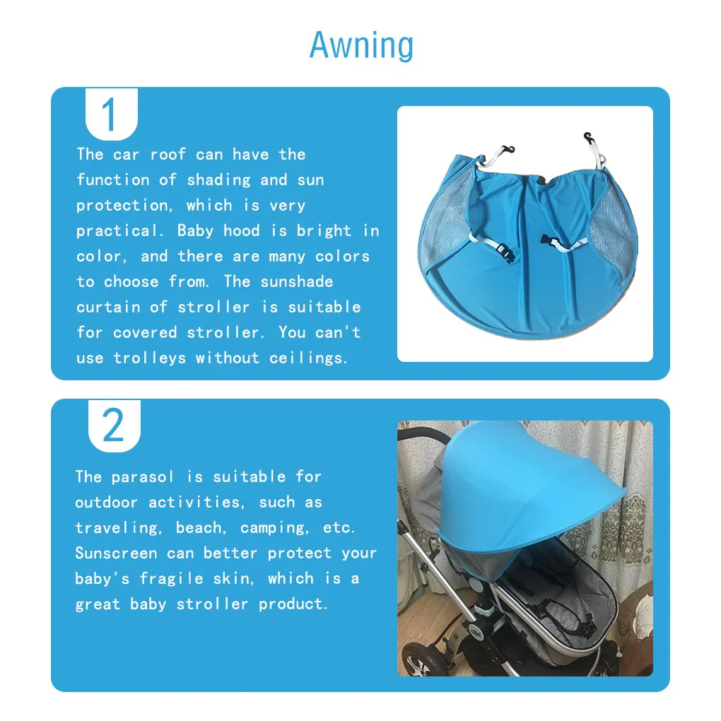 유모차 보호 캐노피, 햇빛가리개 유모차, 차양 액세서리
